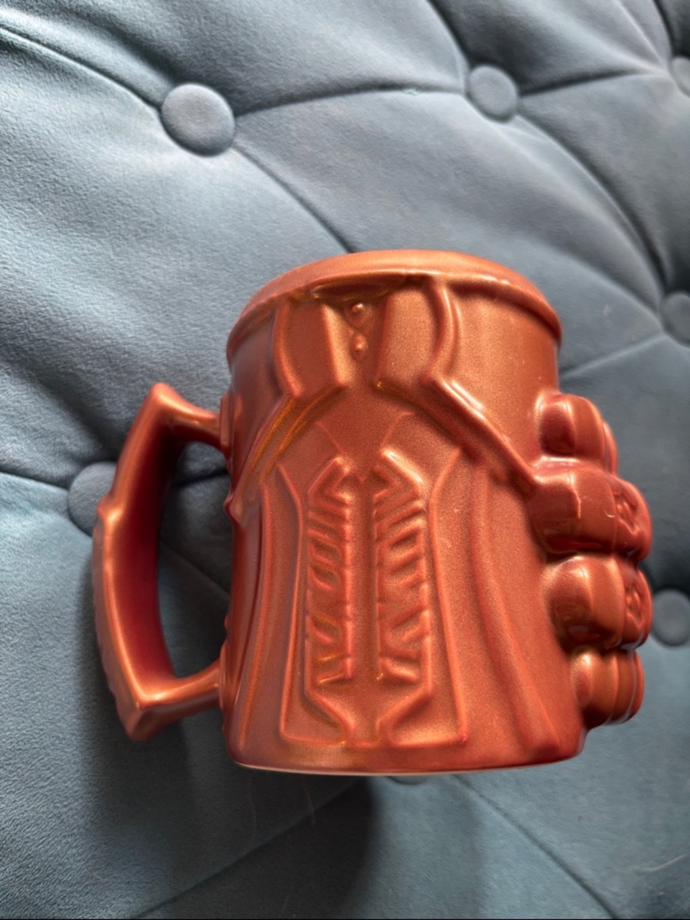 Disney Marvel Avengers Copper-Tone Gauntlet Mug with Multicolor Gem Accents - Picture 3 of 3